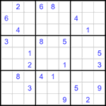 Судоку 9х9 #1264 очень трудный