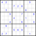 Судоку 9х9 #1265 очень трудный