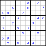 Судоку 9х9 #1266 очень трудный