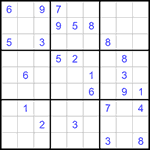 Судоку 9х9 #1268 очень трудный