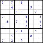 Судоку 9х9 #1269 очень трудный