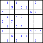 Судоку 9х9 #1270 очень трудный