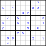 Судоку 9х9 #1271 очень трудный