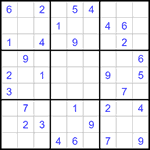 Судоку 9х9 #1273 очень трудный