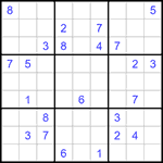 Судоку 9х9 #1277 очень трудный