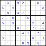 Судоку 9х9 #1278 очень трудный