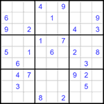 Судоку 9х9 #1279 очень трудный