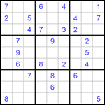 Судоку 9х9 #1280 очень трудный