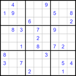 Судоку 9х9 #1282 очень трудный