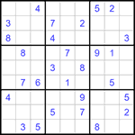 Судоку 9х9 #1283 очень трудный