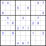 Судоку 9х9 #1284 очень трудный