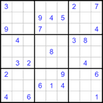 Судоку 9х9 #1285 очень трудный