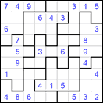 Судоку-пазл 9х9 #308 средний