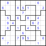 Судоку-пазл 9х9 #310 средний