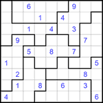 Судоку-пазл 9х9 #306 трудный