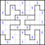 Судоку-пазл 9х9 #307 трудный