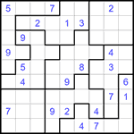 Судоку-пазл 9х9 #309 трудный