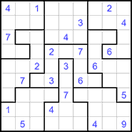 Судоку-пазл 9х9 #309 очень трудный