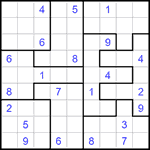 Судоку-пазл 9х9 #310 очень трудный