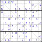 Судоку Х 12х12 #46 легкий