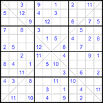 Судоку Х 12х12 #41 средний