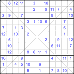 Судоку Х 12х12 #42 средний