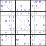 Судоку Х 12х12 #43 средний