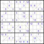 Судоку Х 12х12 #45 средний