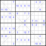 Судоку Х 12х12 #44 трудный