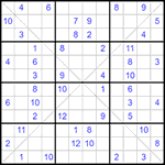 Судоку Х 12х12 #43 очень трудный