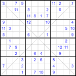 Судоку Х 12х12 #45 очень трудный