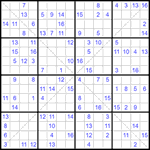 Судоку Х 16х16 #44 трудный