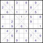 Судоку Х 9х9 341 легкий