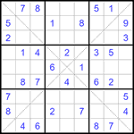 Судоку Х 9х9 343 легкий