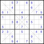Судоку Х 9х9 344 легкий