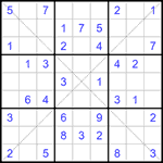 Судоку Х 9х9 345 легкий