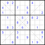 Судоку Х 9х9 #318 средний