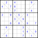 Судоку Х 9х9 #319 средний