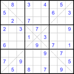 Судоку Х 9х9 #320 средний