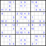 Судоку 12х12 #51 легкий