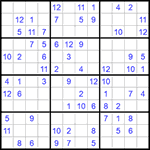 Судоку 12х12 #53 легкий