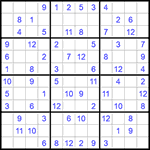Судоку 12х12 #55 легкий
