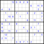 Судоку 12х12 #46 трудный