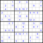 Судоку 12х12 #48 трудный