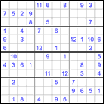 Судоку 12х12 #50 трудный