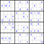 Судоку 12х12 #48 очень трудный