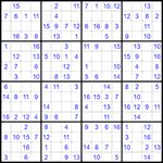 Судоку 16х16 #51 легкий