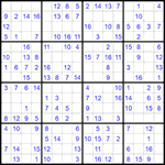 Судоку 16х16 #53 легкий