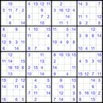 Судоку 16х16 #54 легкий