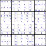 Судоку 16х16 #55 легкий